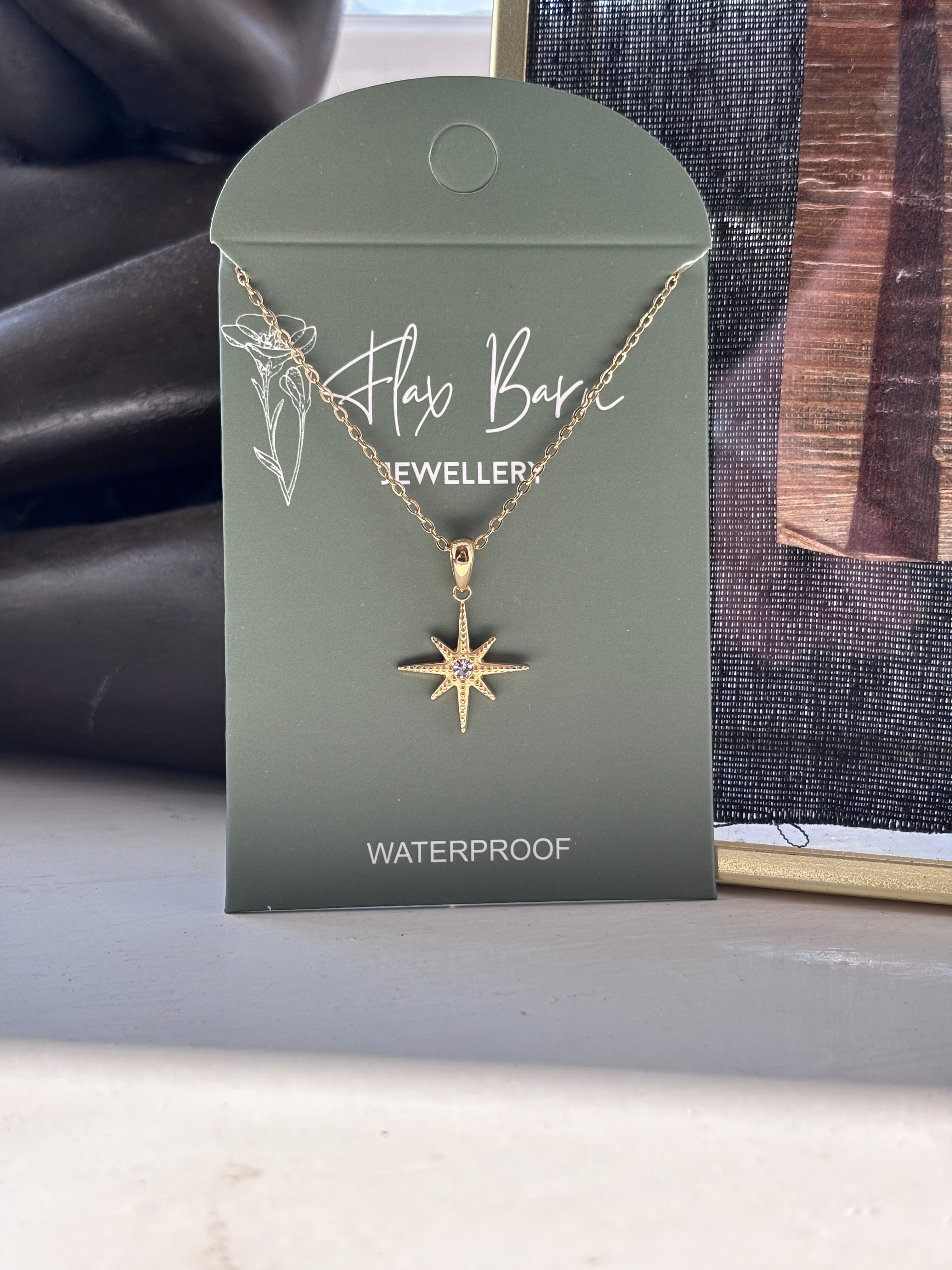 Flax Barn Gold Tarnish Resistant Star Pendant Necklace