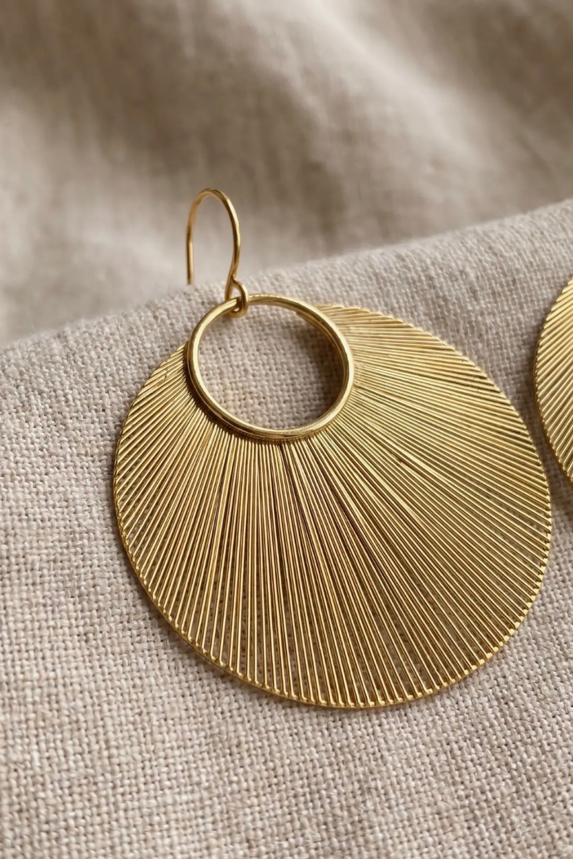 Sunburnt Gold Disc Earrings