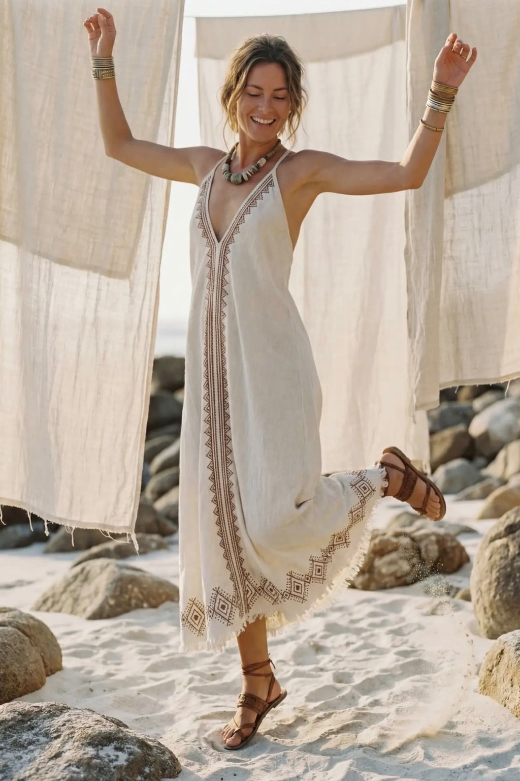 Aztec Halter Dress