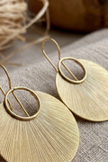 Sunburnt Gold Disc Earrings