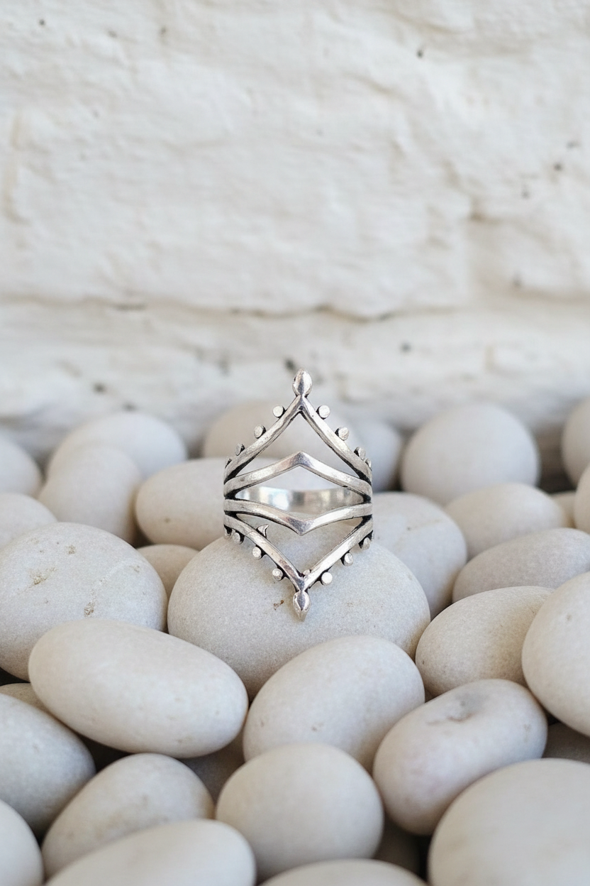 Stacked Chevron Ring