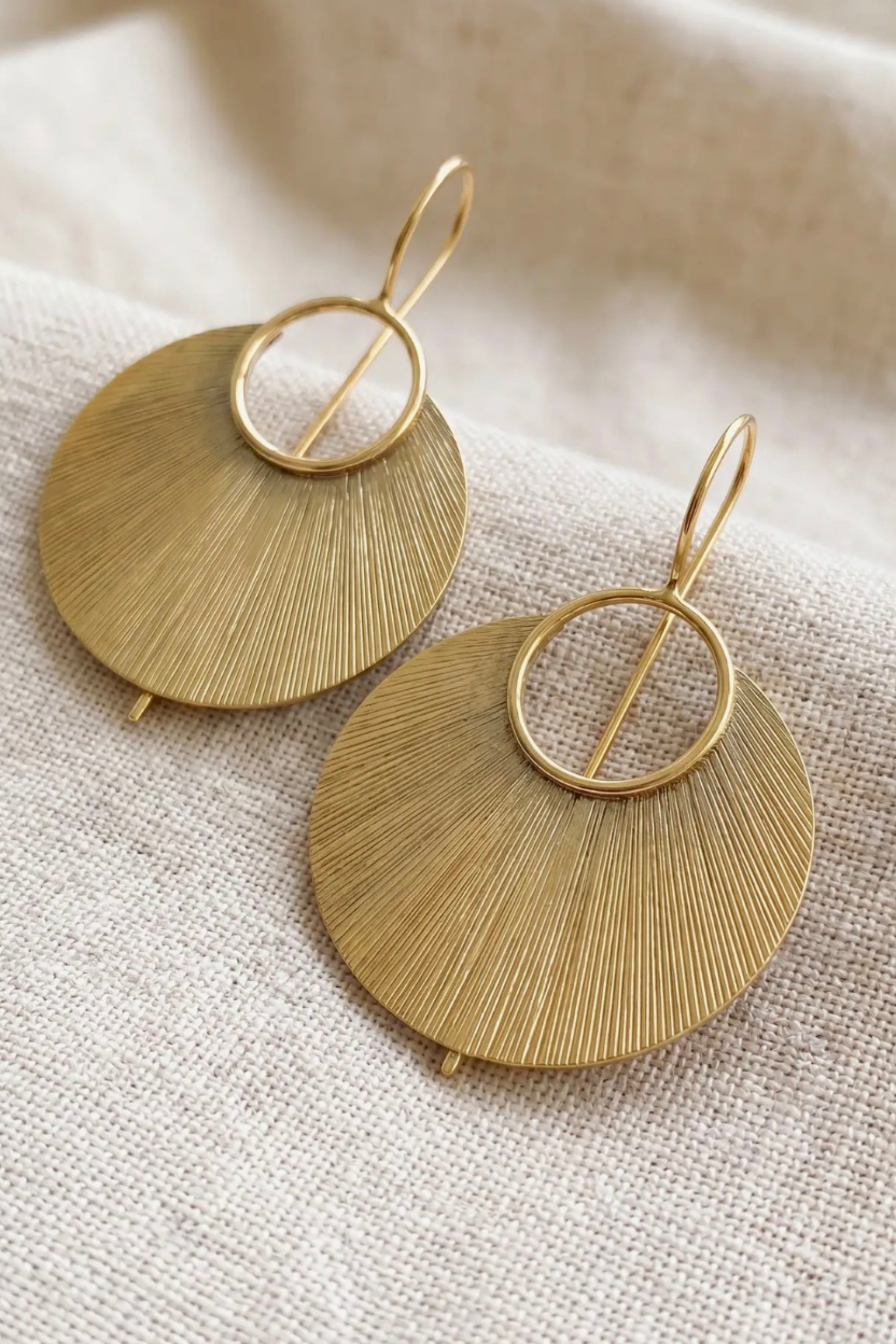 Sunburnt Gold Disc Earrings