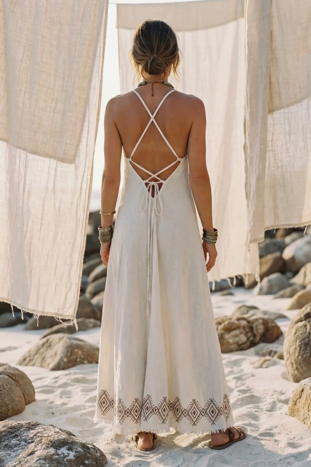 Aztec Halter Dress