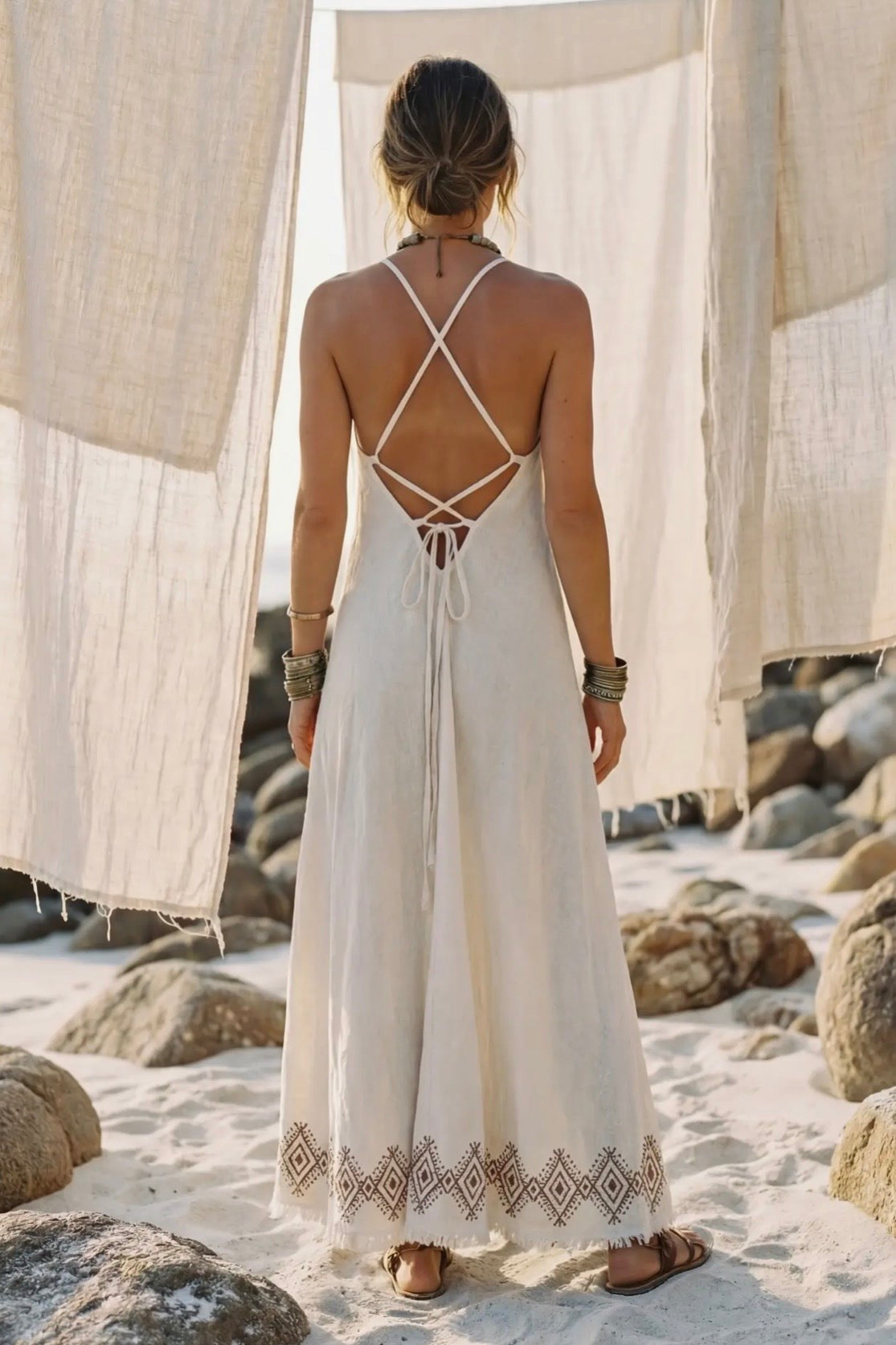 Aztec Halter Dress