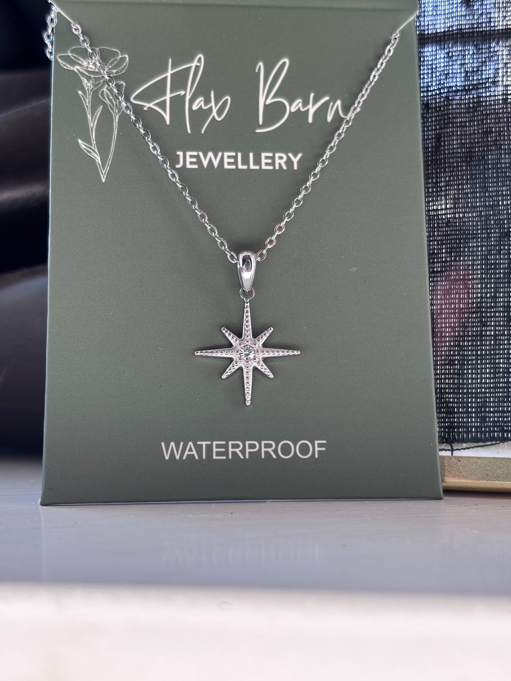 Flax Barn Silver Tarnish Resistant Star Pendant Necklace