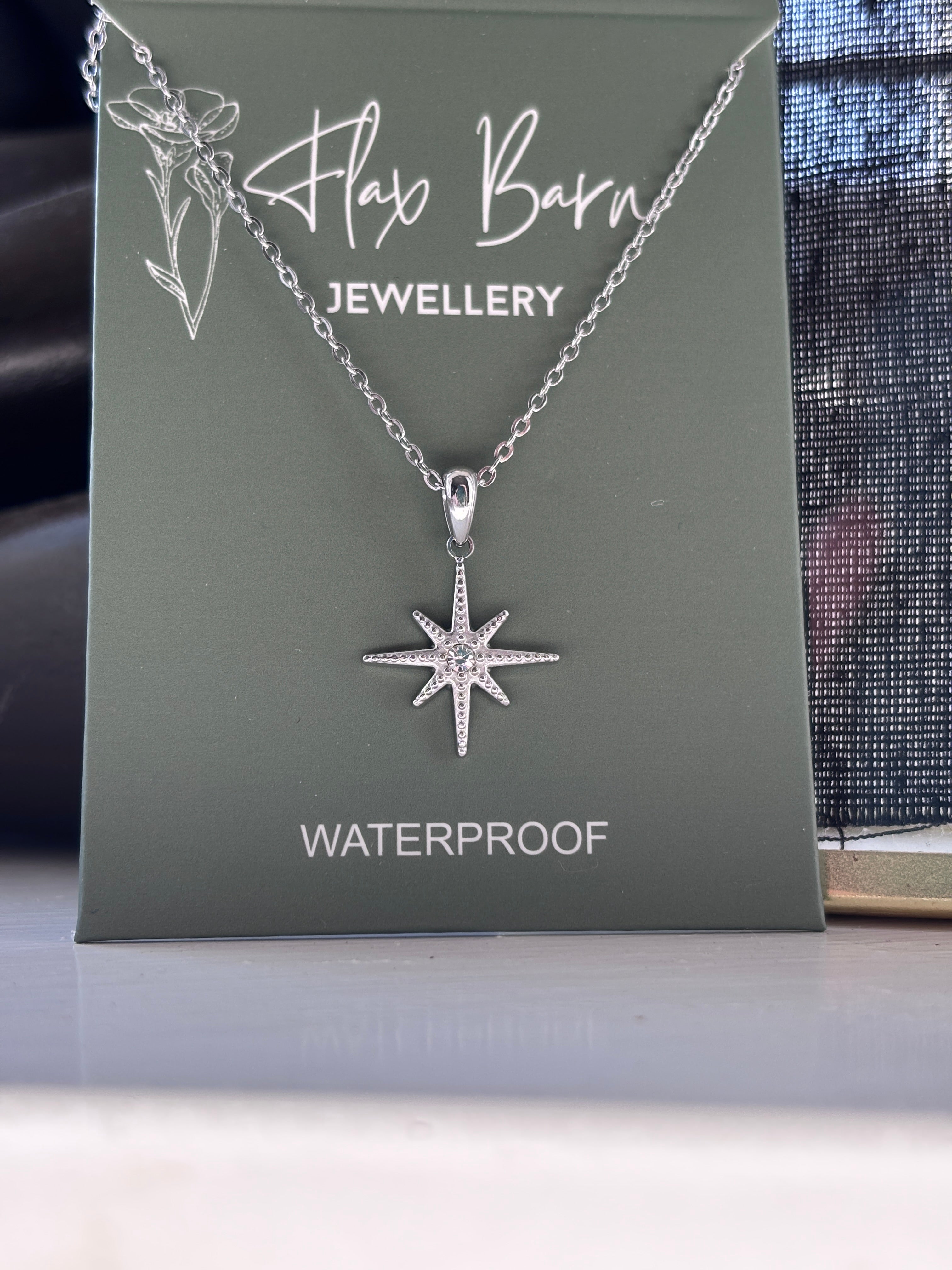 Flax Barn Silver Tarnish Resistant Star Pendant Necklace