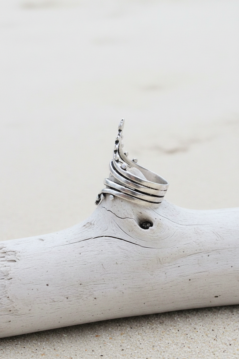 Beach Whitewash Ring — Side Profile