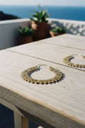 Gold Filigree Hoops — Sun-drenched Table