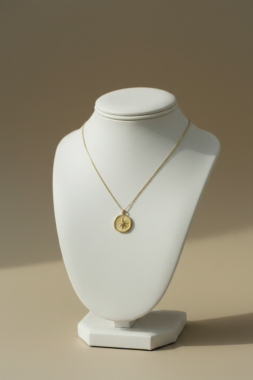 Necklace on jewellery stand