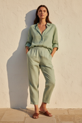 Sage Trousers & Sage Shirt – Mediterranean Editorial