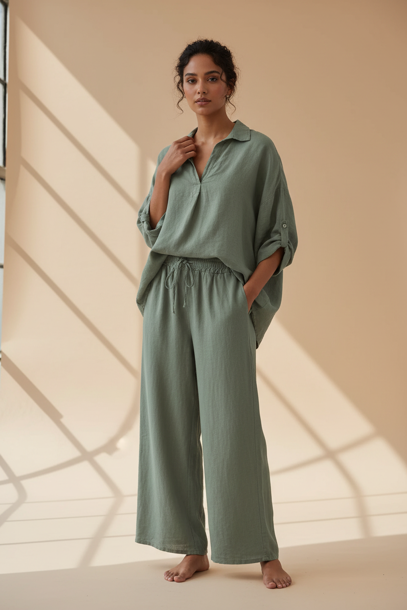 Sage Green Linen Set