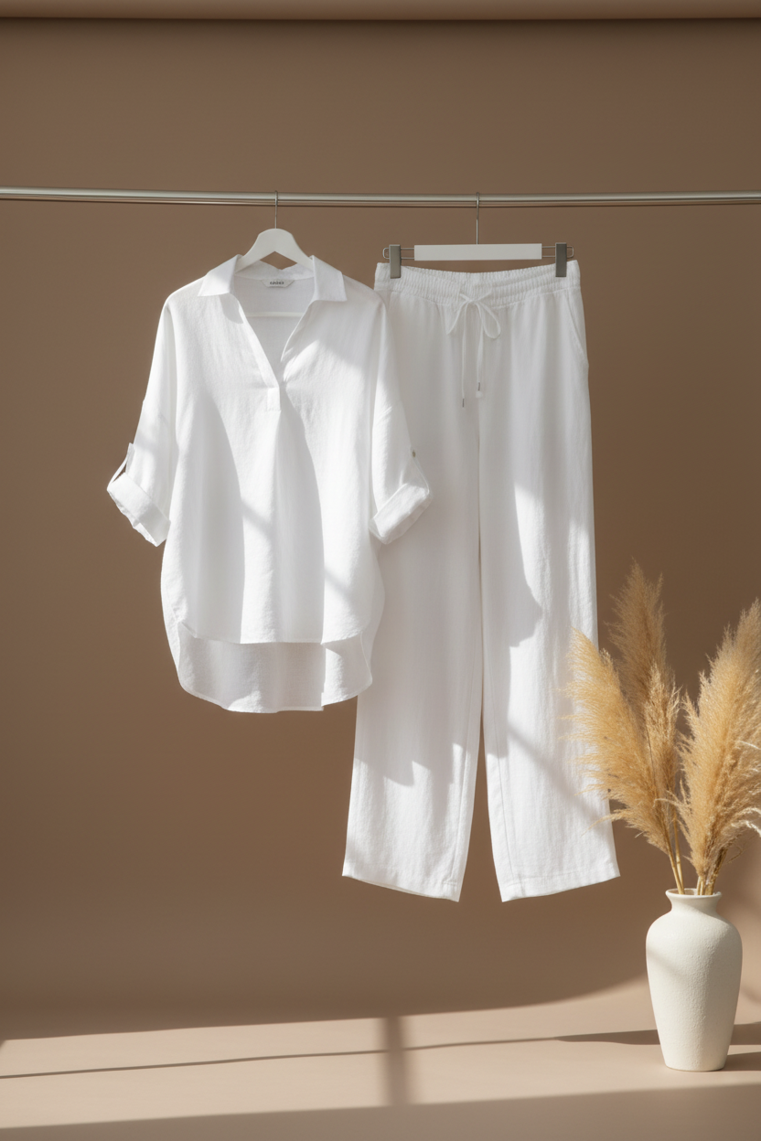 White Linen Set — Hanging Rail